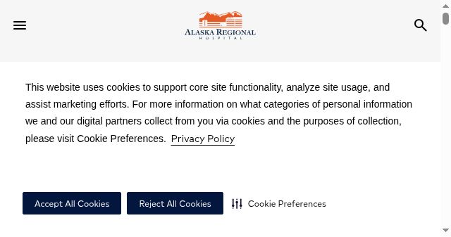 Screenshot of alaskaregional.com