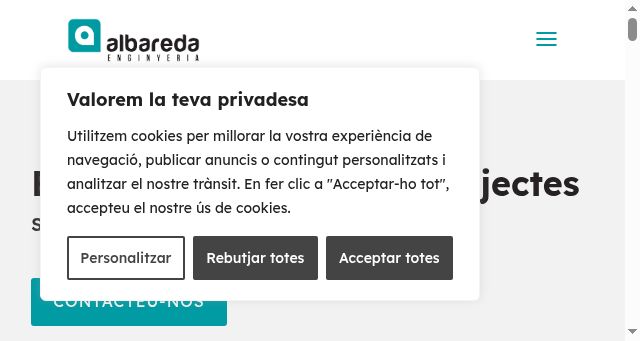Screenshot of albaredaenginyeria.com