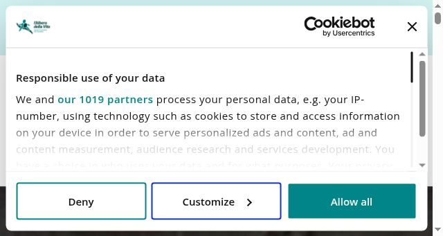 Screenshot of alberodellavita.org