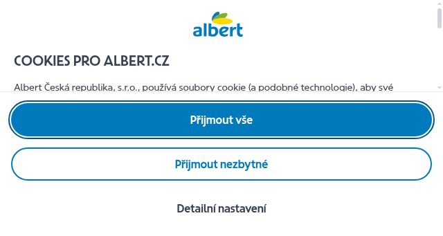 Screenshot of albert.cz