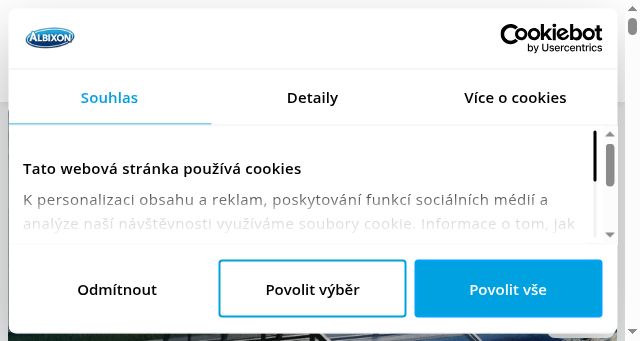 Screenshot of albixon.cz