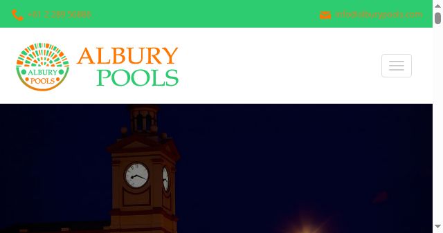 Screenshot of alburypools.com