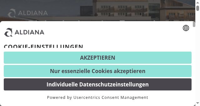 Screenshot of aldiana.com