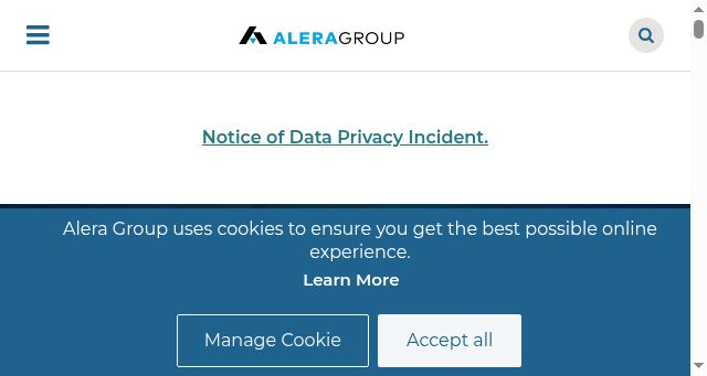 Screenshot of aleragroup.com