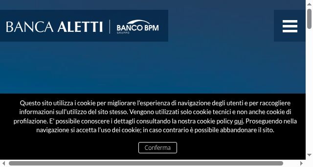 Screenshot of alettibank.it