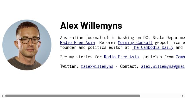 Screenshot of alexwillemyns.com