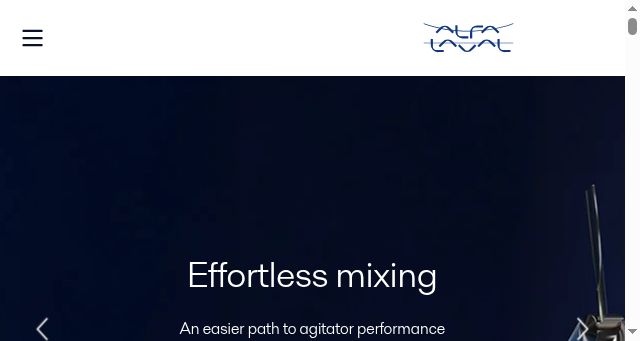 Screenshot of alfalaval.com