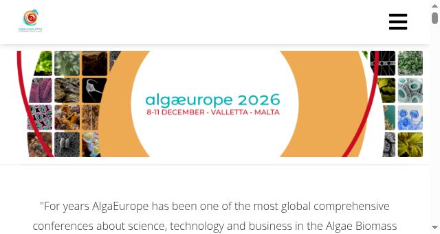 Screenshot of algaeurope.org
