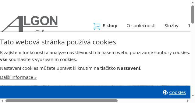 Screenshot of algon-eshop.cz