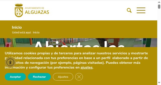 Screenshot of alguazas.es