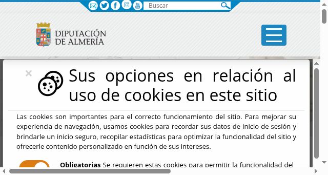 Screenshot of alhamadealmeria.es