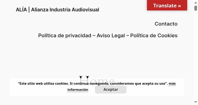 Screenshot of aliaaudiovisual.com