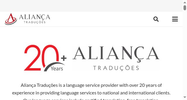 Screenshot of aliancatraducoes.com