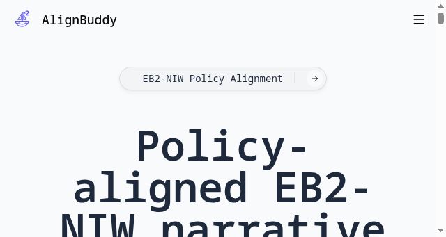 Screenshot of alignbuddy.org
