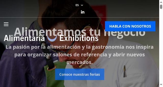 Screenshot of alimentariaexhibitions.com