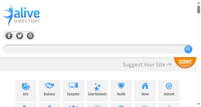 Screenshot of alivedirectory.com