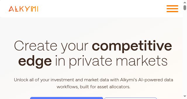Screenshot of alkymi.io