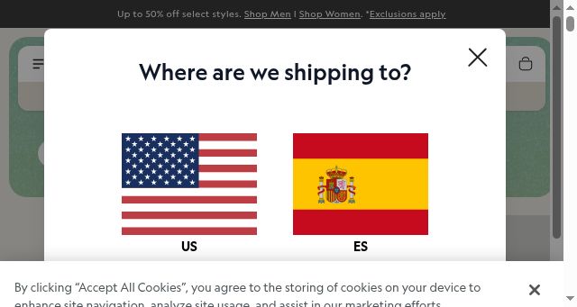 Screenshot of allbirds.com