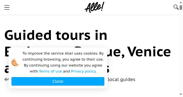 Screenshot of alle.travel