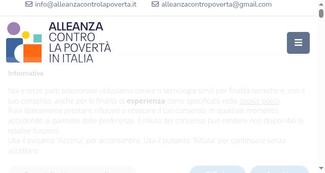 Screenshot of alleanzacontrolapoverta.it