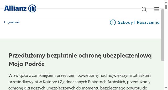 Screenshot of allianz.pl