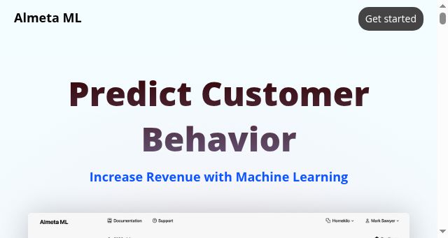 Screenshot of almeta.cloud