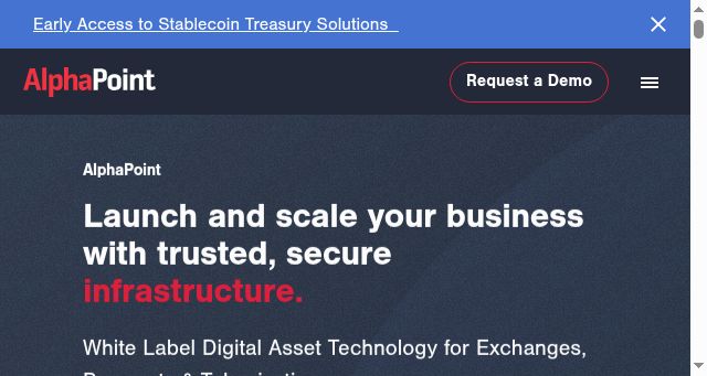 Screenshot of alphapoint.com