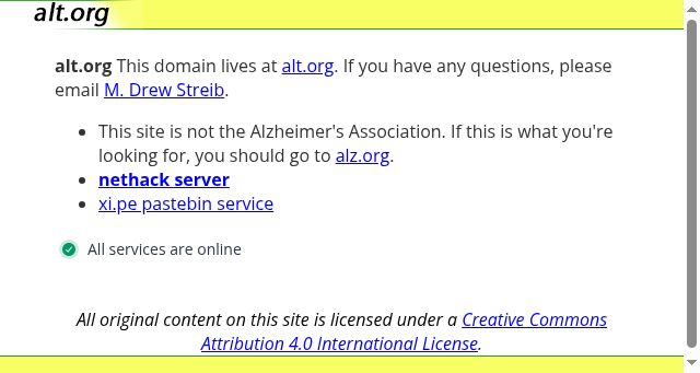 Screenshot of alt.org