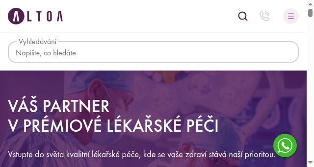 Screenshot of altoa.cz