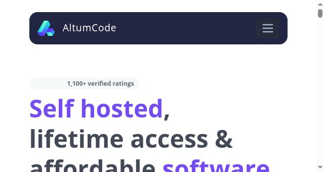 Screenshot of altumcode.com