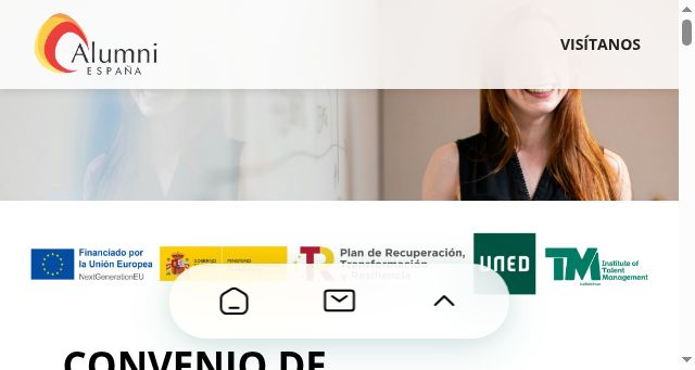 Screenshot of alumniespana.eu