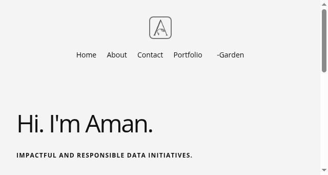 Screenshot of amanahuja.me