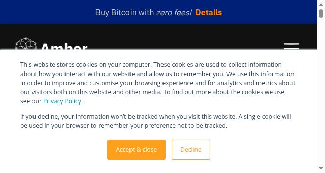 Screenshot of amber.app