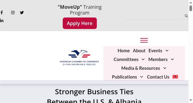 Screenshot of amcham.com.al