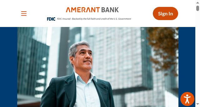 Screenshot of amerantbank.com