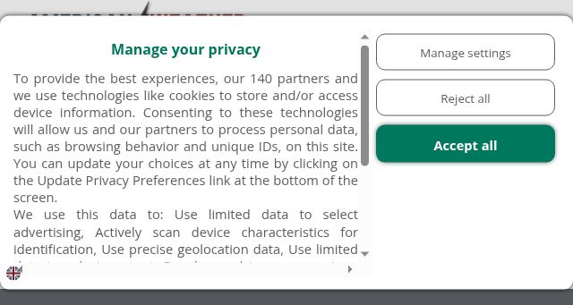 Screenshot of americanwx.com