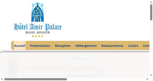 Screenshot of amirpalace-hotel.com