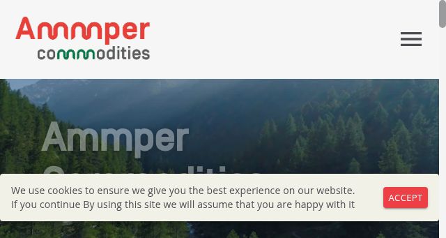 Screenshot of ammpercommodities.com