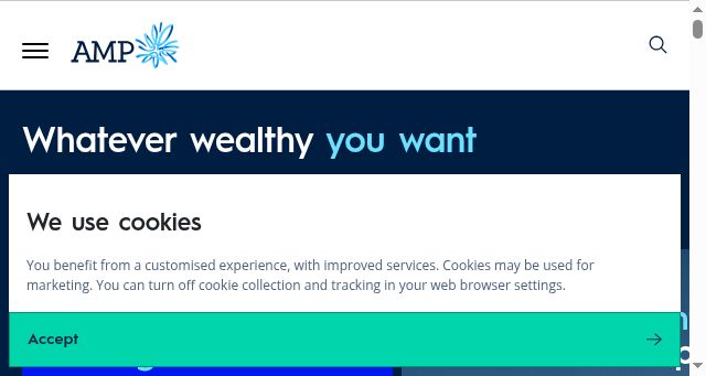 Screenshot of amp.com.au