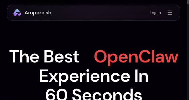 Screenshot of ampere.sh