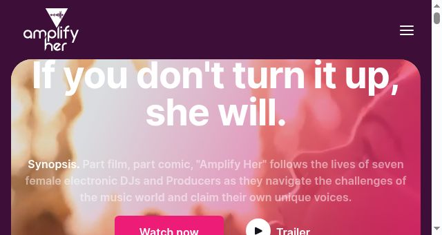 Screenshot of amplifyher.com