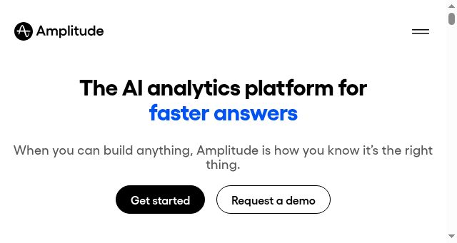 Screenshot of amplitude.com