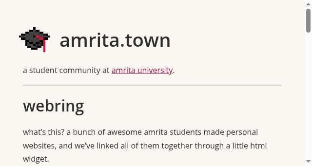 Screenshot of amrita.town