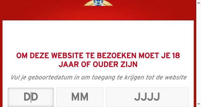 Screenshot of amstel.nl