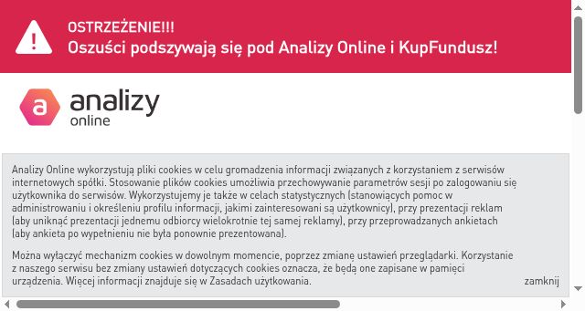 Screenshot of analizyonline.com