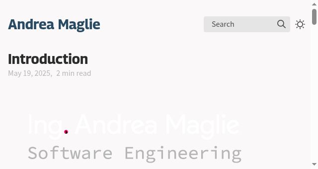 Screenshot of andreamaglie.com