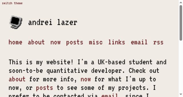 Screenshot of andreilazer.me