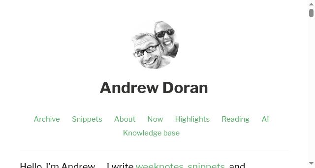 Screenshot of andrewdoran.uk