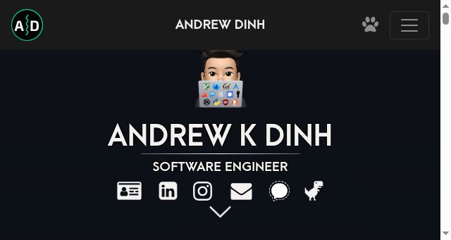 Screenshot of andrewkdinh.com