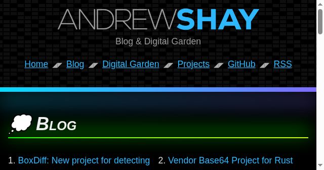 Screenshot of andrewshay.me